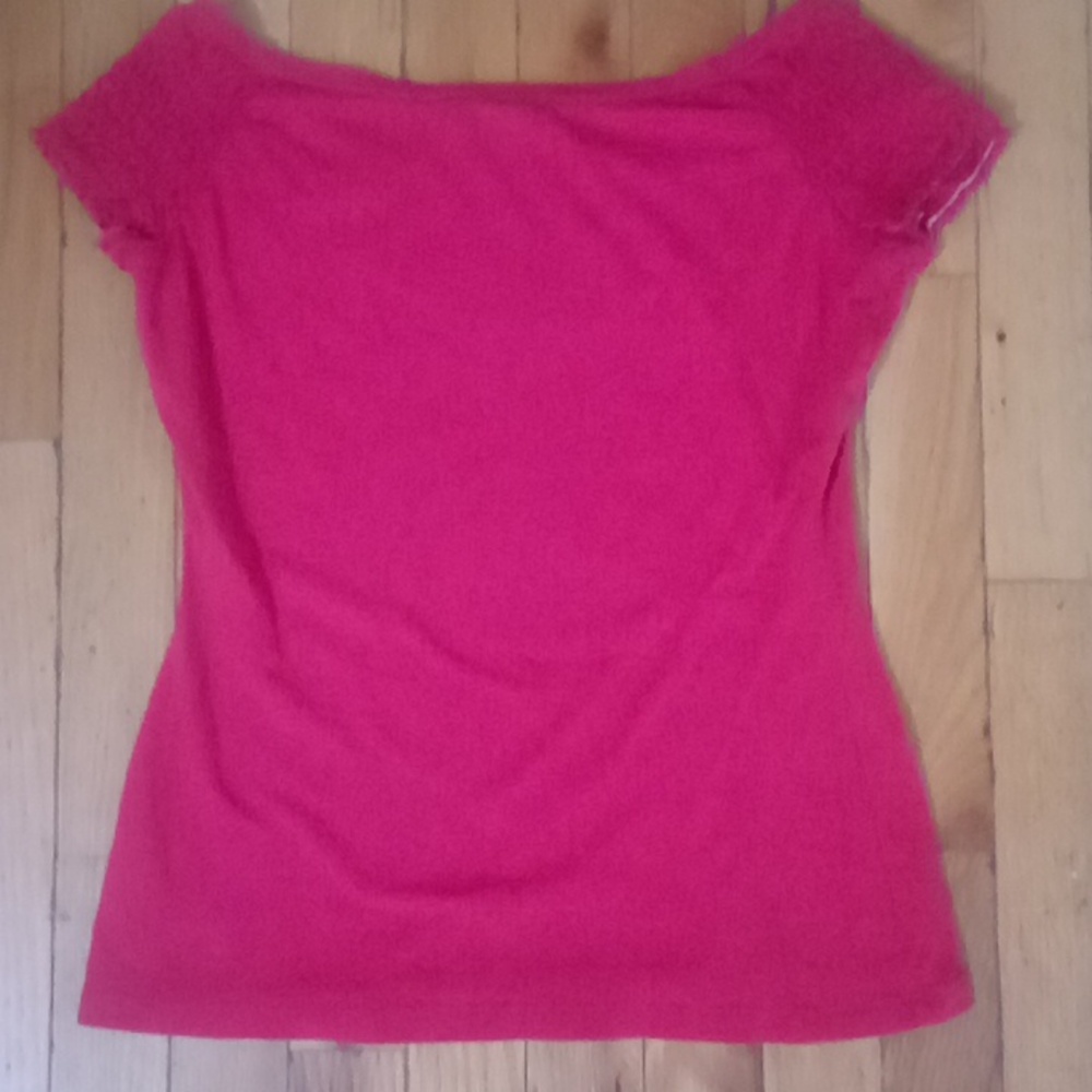 GUC bebe logo rhinestone top. Red Large - Picture 4 of 7